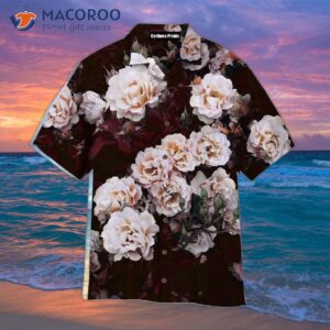 tropical black hawaiian flowers shirts 0