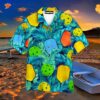 Tropical Blue And Green Hawaiian Pickleball Shirts