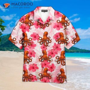 Tropical Flowers, Hibiscus, And Pink Flowers; Hawaiian Shirts.