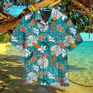 tropical leaf and lily flower summer mood pattern hawaiian shirts 0
