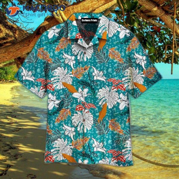 Tropical Leaf And Lily Flower Summer Mood Pattern Hawaiian Shirts