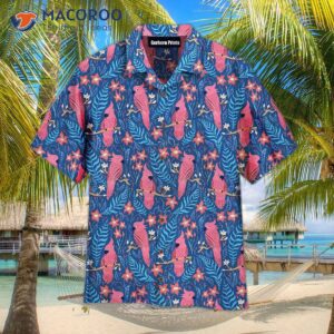 Tropical Parrot Patterns On Pink Hawaiian Shirts