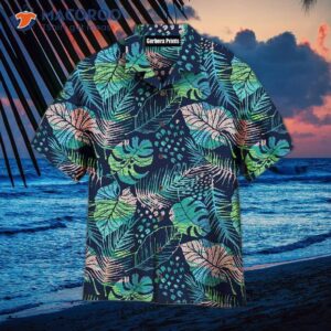 tropical plant printed hawaiian shirts 1