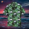 Tropical Rhino Wild Animal Plant Floral Hawaiian Shirts