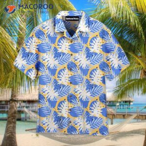 Tropical Seamless Exotic Plant Leaves Hawaiian Shirts