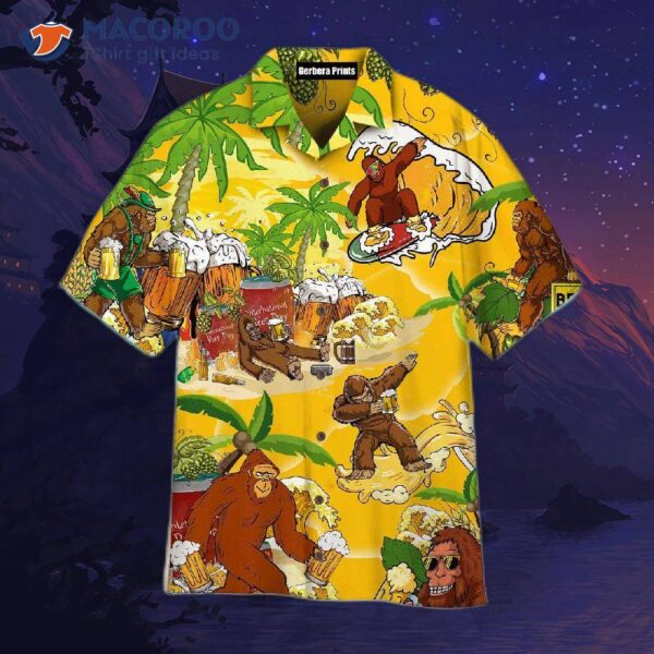 Tropical-style Yellow Hawaiian Shirts