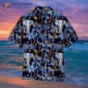 Tropical Tree Jungle Pattern Blue Hawaiian Shirts