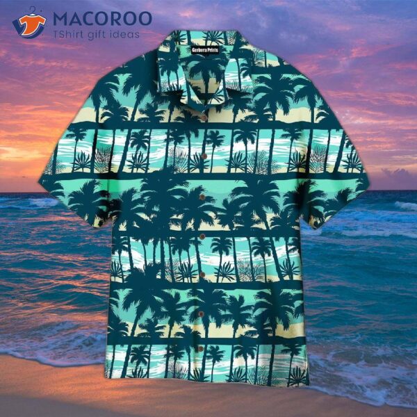 Tropical Vintage Blue Hawaiian Shirts