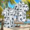 Trout-patterned White Hawaiian Fishing Shirts