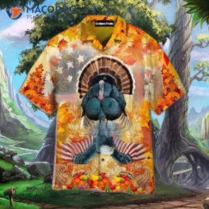 turkey and eagle thanksgiving hawaiian shirts 0