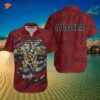 Turtle-printed Red Hawaiian Shirts