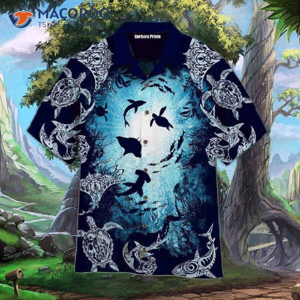 Turtle’s Tropical Blue Hawaiian Shirt