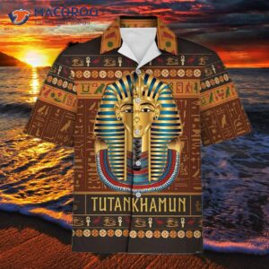 Tutankhamun Brown Hawaiian Shirts