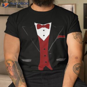 Tuxedo Shirt – Halloween Wedding Groom Funny Red Costume Tee