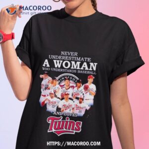 Twins Never Underestimate A Woman Who Understands Baseball And Love Minnesota Twins 2023 Signatures Shirt