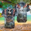 U.s.m.c. Semper Fidelis Eagle Veteran Hawaiian Shirts