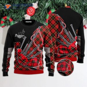 Ugly Christmas Sweater With Bagpipe Music