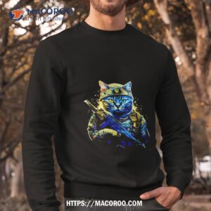 ukraine cat military warrior shirt sweatshirt