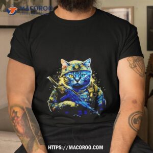 Ukraine Cat Military Warrior Shirt
