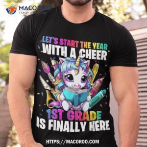 Unicorn 1st Grade Back To School First Day Of Girls Shirt