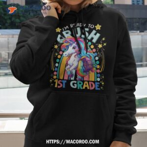 unicorn back to school i m ready crush 1st grade student shirt hoodie