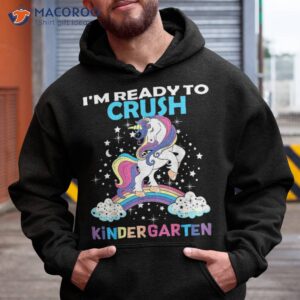 Unicorn Ready Crush Kindergarten Here I Come Back To School Shirt