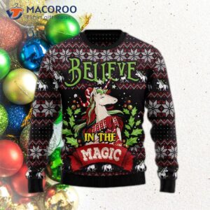 Unicorns Believe In The Magic Of An Ugly Christmas Sweater
