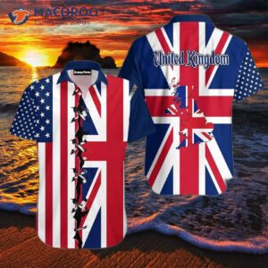 United Kingdom Flag Gerbera Hawaiian Shirt