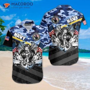 United States Navy And Army Veterans Eagles Hawaiian Shirts