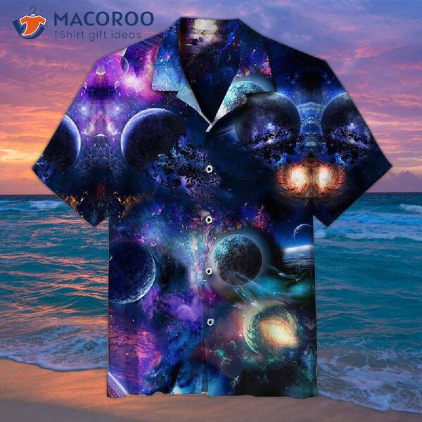 Universe-colored Earth Hawaiian Shirt