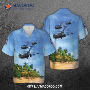 Us Army 160th Night Stalkers Soar Special Operations Aviation Chinook Dark Horse Helicopter Mh-47e Hawaiian Shirt