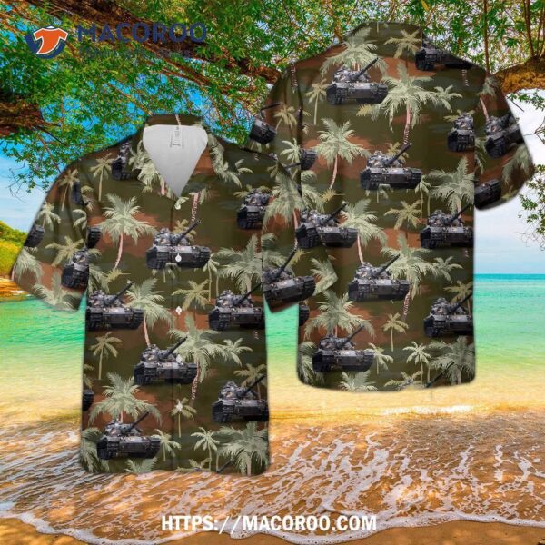 Us Army M60a3 Of 3rd Battalion, 32nd Armor Hawaiian Shirt