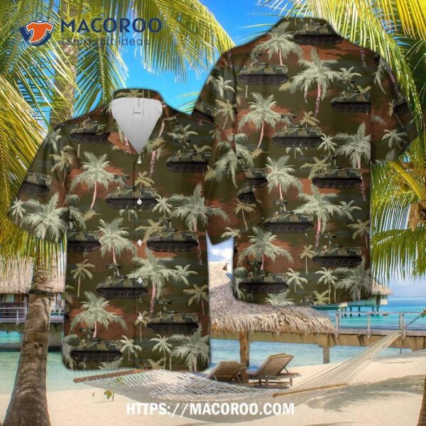 Us Army M901a1 Hammer Tow Launcher Tank Hunter Hawaiian Shirt