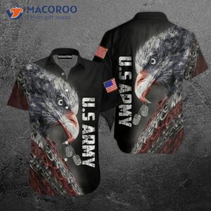 Us Army Veteran Eagle Black Hawaiian Shirt