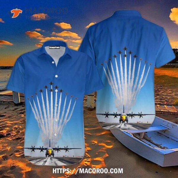 Us Navy Blue Angels Show Hawaiian Shirt