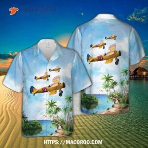 Us Navy Boeing-stearman E75 Kaydet 4273 741 (f-azjr) Hawaiian Shirt