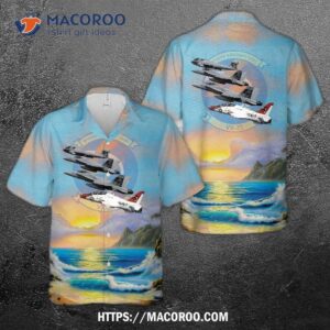 Us Navy Ea-6b, F/a-18e, F/a-18c And T-45 Of Air Test Evaluation Squadron 23 (vx-23) Hawaiian Shirt