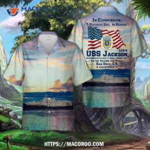 Us Navy Uss Jackson (lcs-6) Independence-class Littoral Combat Ship Hawaiian Shirt