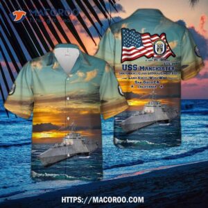 Us Navy Uss Manchester (lcs-14) Independence-class Littoral Combat Ship Hawaiian Shirt