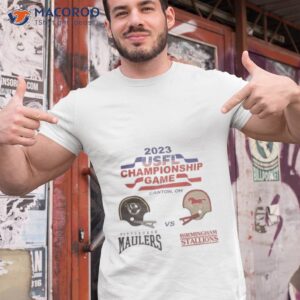 Usfl Game Football Championship Birmingham Stallions Vs Pittsburgh Maulers Match Up 2023 Canton Oh Shirt