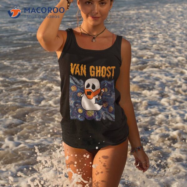 Van Ghost Art Teacher Halloween Gogh Starry Night Shirt