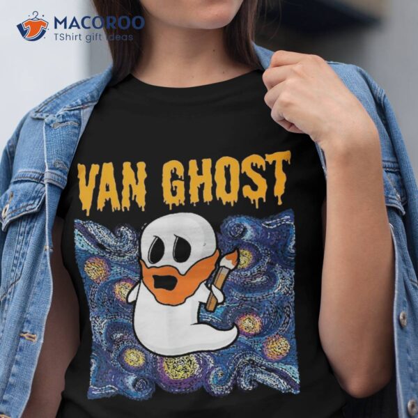 Van Ghost Art Teacher Halloween Gogh Starry Night Shirt