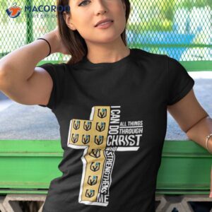 vegas golden knights i can do all things through christ who strengthens me cross shirt tshirt 1