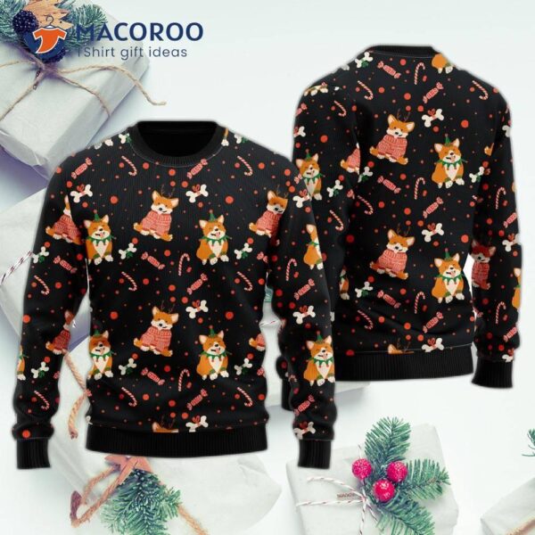 Very Cute Christmas Corgi Dog Pattern Ugly Sweater