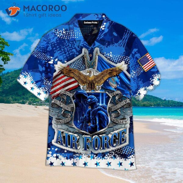 Veterans Day Air Force Blue Hawaiian Shirts