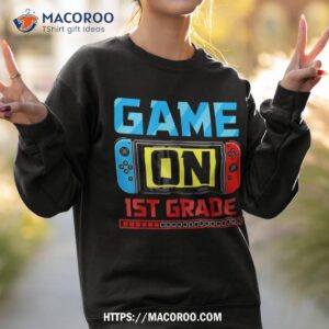 video game on 1st grade gamer back to school first day boys shirt sweatshirt 2