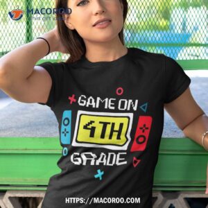 video game on 4th grade cool kids team fourth back to school shirt tshirt 1