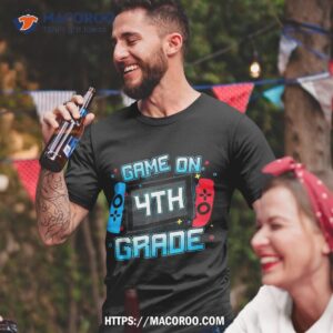 Video Game On 4th Grade Gamer Back To School Student Kids Shirt