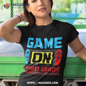 video game on third grade gamer back to school first day shirt tshirt 1