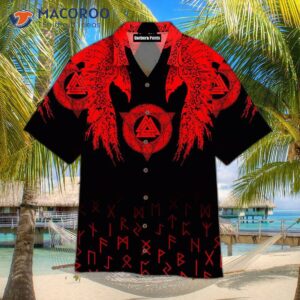 viking black and red hawaiian shirts 1